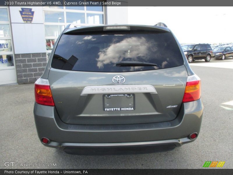 Cypress Green Pearl / Sand Beige 2010 Toyota Highlander V6 4WD