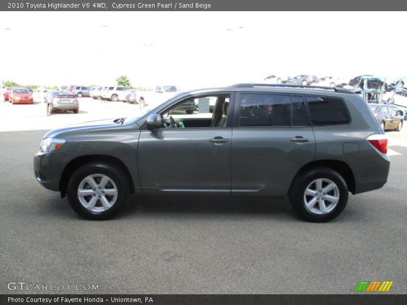 Cypress Green Pearl / Sand Beige 2010 Toyota Highlander V6 4WD