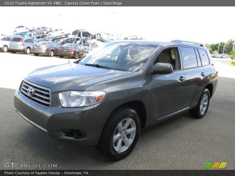 Cypress Green Pearl / Sand Beige 2010 Toyota Highlander V6 4WD