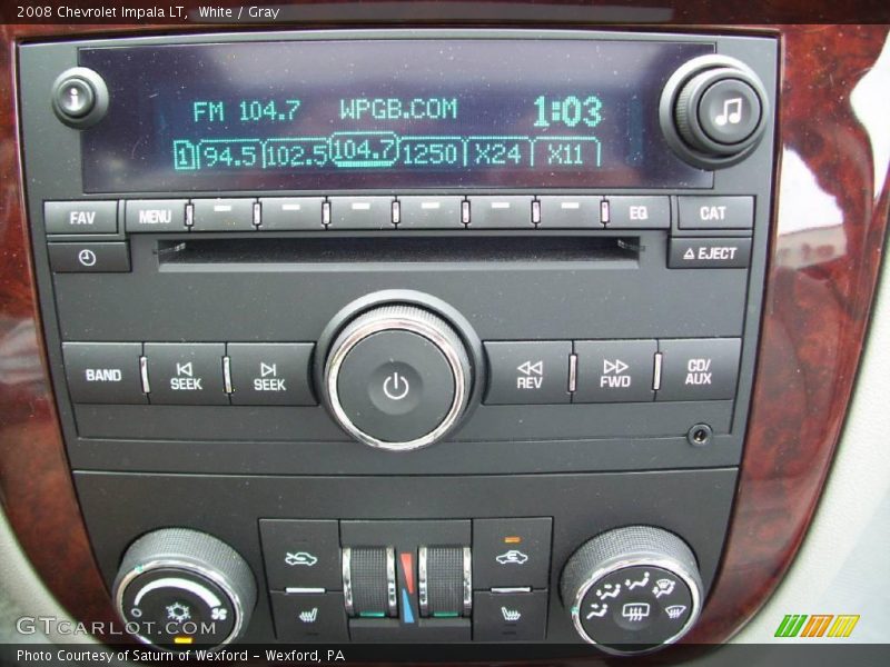 White / Gray 2008 Chevrolet Impala LT