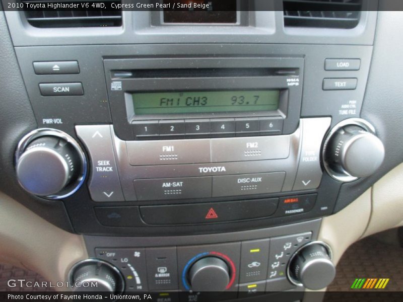 Cypress Green Pearl / Sand Beige 2010 Toyota Highlander V6 4WD
