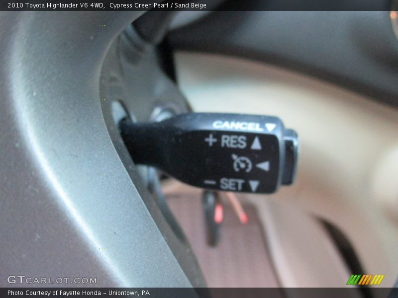 Cypress Green Pearl / Sand Beige 2010 Toyota Highlander V6 4WD