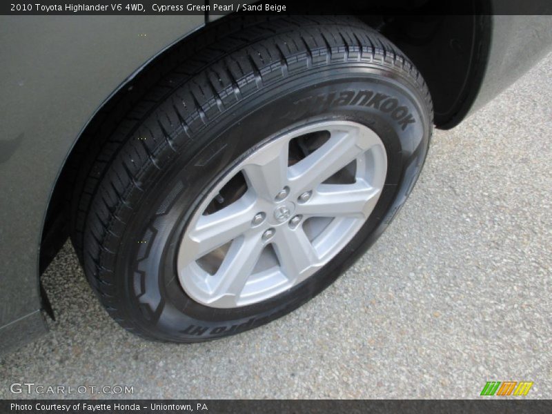 Cypress Green Pearl / Sand Beige 2010 Toyota Highlander V6 4WD