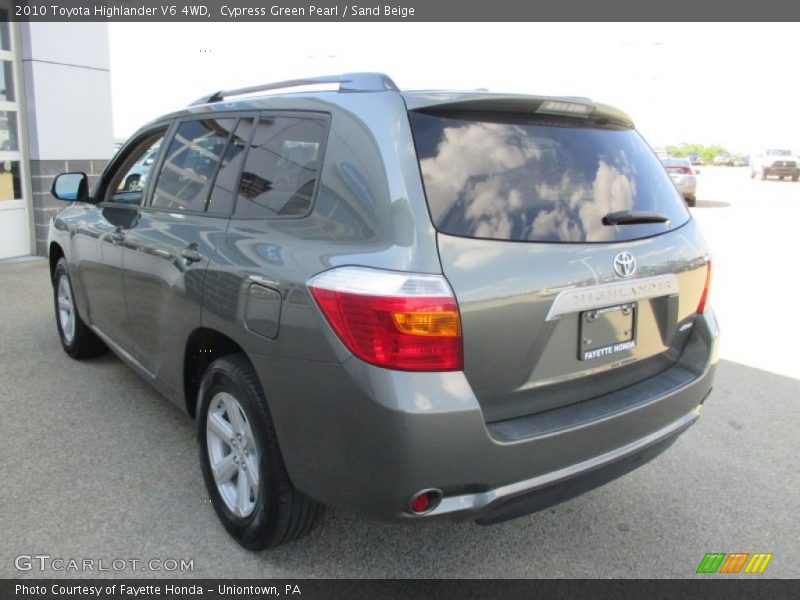 Cypress Green Pearl / Sand Beige 2010 Toyota Highlander V6 4WD