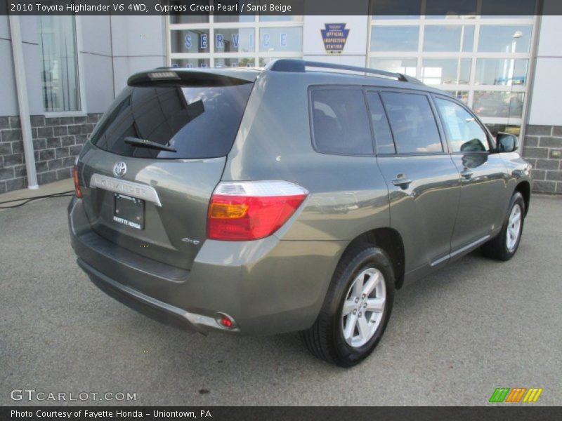 Cypress Green Pearl / Sand Beige 2010 Toyota Highlander V6 4WD