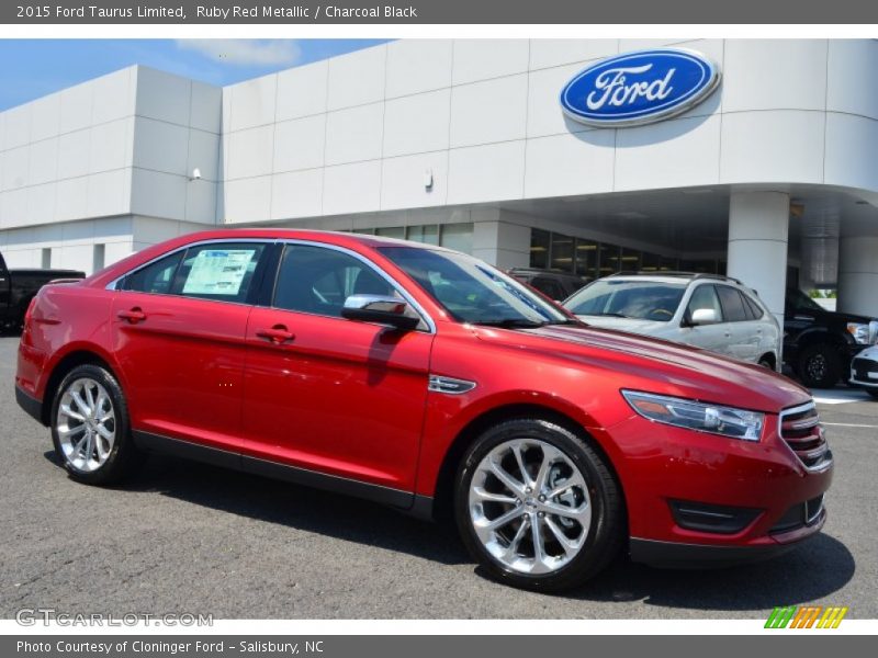 Ruby Red Metallic / Charcoal Black 2015 Ford Taurus Limited