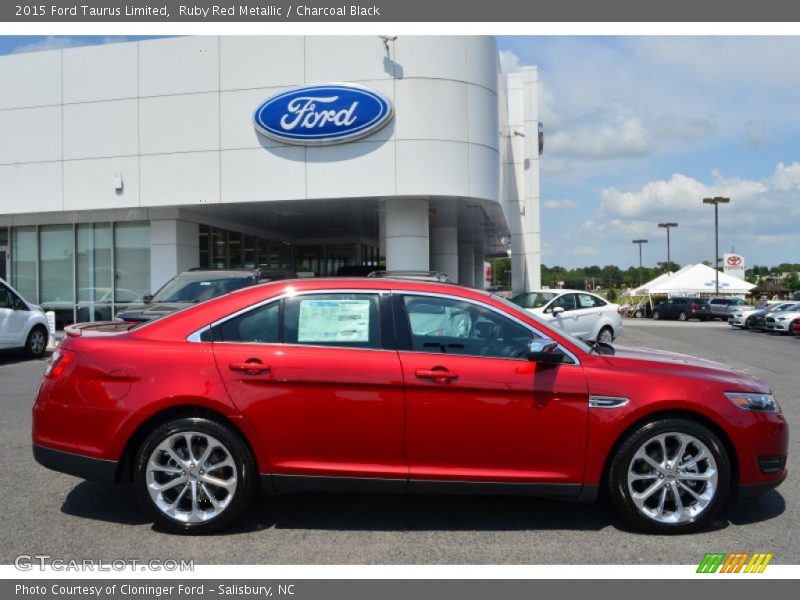 Ruby Red Metallic / Charcoal Black 2015 Ford Taurus Limited
