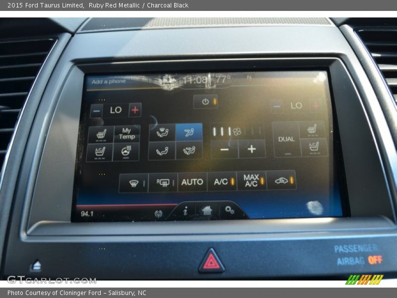 Ruby Red Metallic / Charcoal Black 2015 Ford Taurus Limited