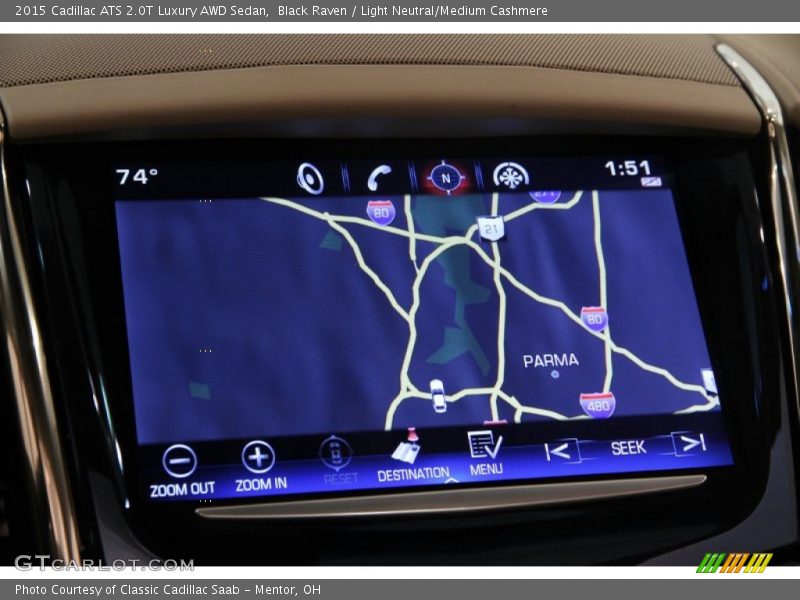 Black Raven / Light Neutral/Medium Cashmere 2015 Cadillac ATS 2.0T Luxury AWD Sedan