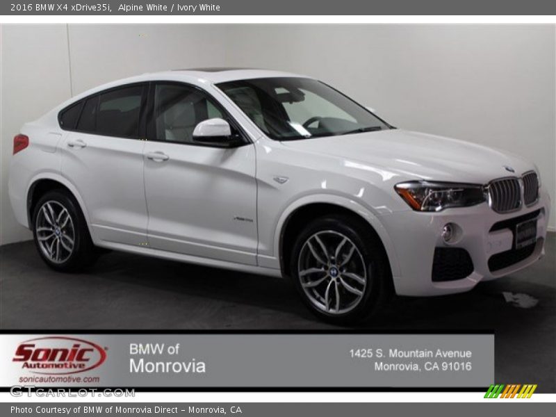 Alpine White / Ivory White 2016 BMW X4 xDrive35i