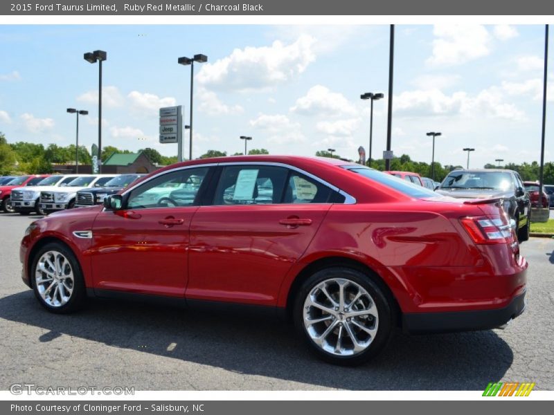 Ruby Red Metallic / Charcoal Black 2015 Ford Taurus Limited