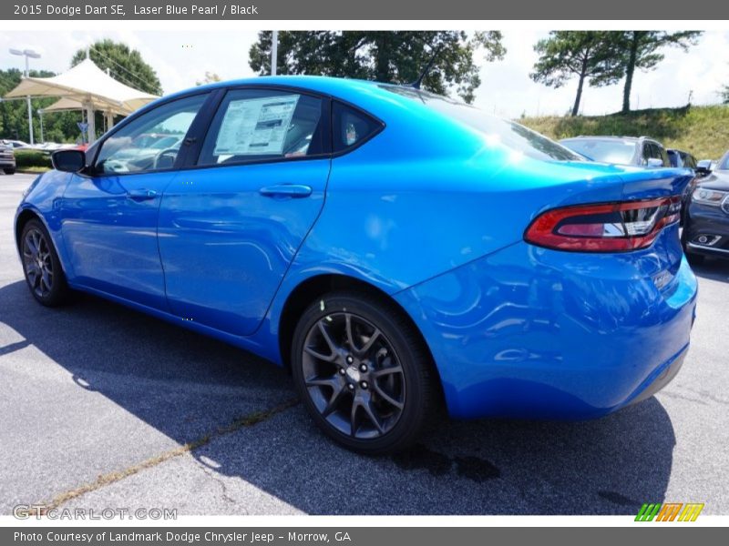 Laser Blue Pearl / Black 2015 Dodge Dart SE