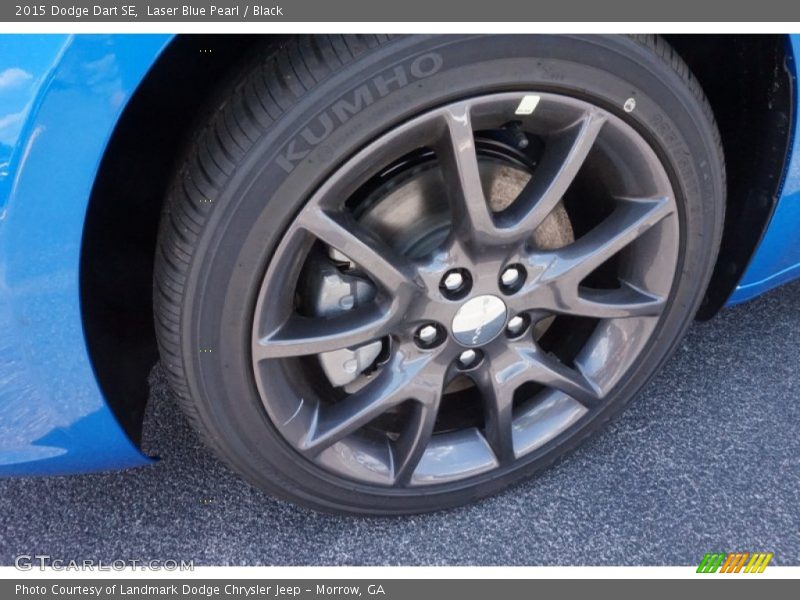 Laser Blue Pearl / Black 2015 Dodge Dart SE
