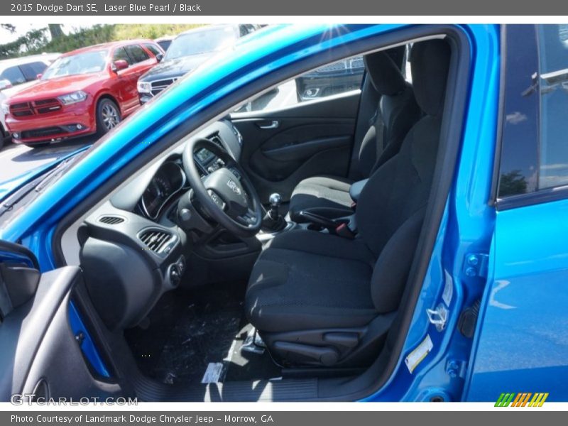 Laser Blue Pearl / Black 2015 Dodge Dart SE