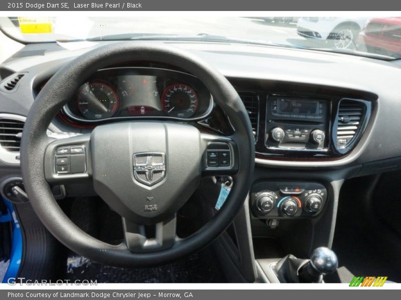 Laser Blue Pearl / Black 2015 Dodge Dart SE