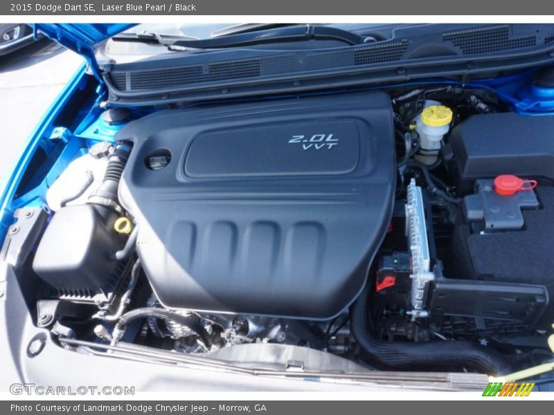 Laser Blue Pearl / Black 2015 Dodge Dart SE