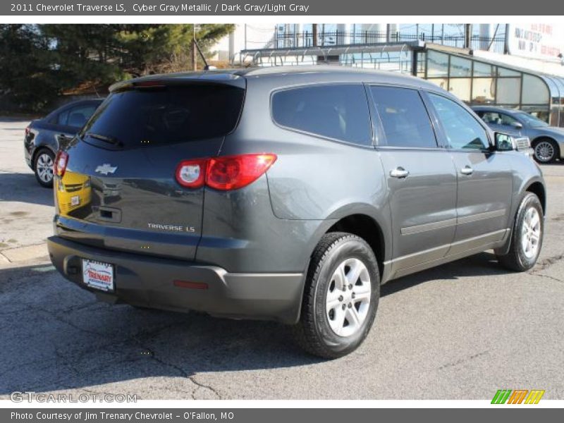 Cyber Gray Metallic / Dark Gray/Light Gray 2011 Chevrolet Traverse LS