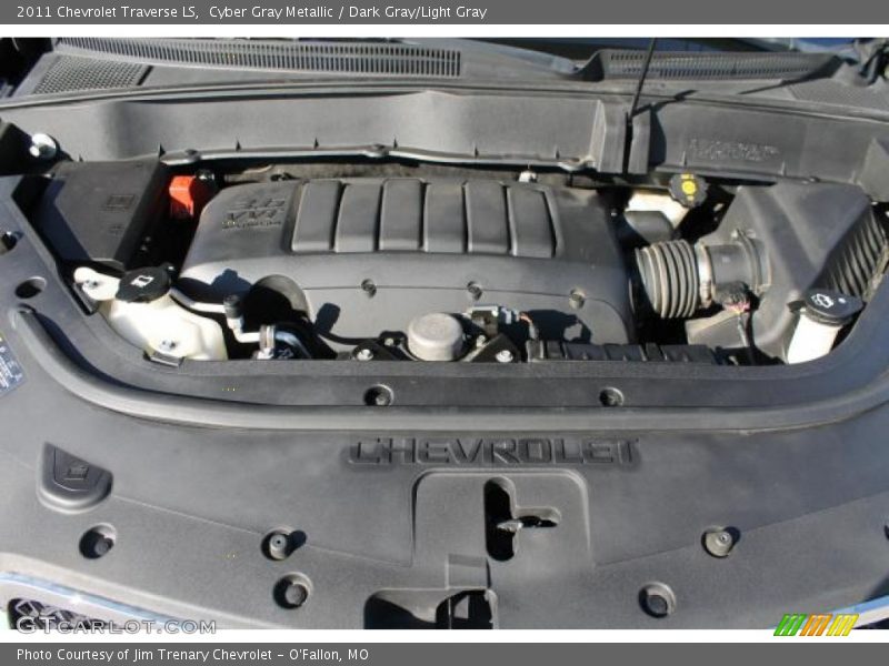 Cyber Gray Metallic / Dark Gray/Light Gray 2011 Chevrolet Traverse LS