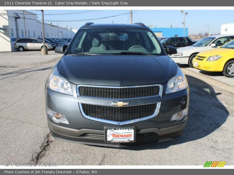 Cyber Gray Metallic / Dark Gray/Light Gray 2011 Chevrolet Traverse LS