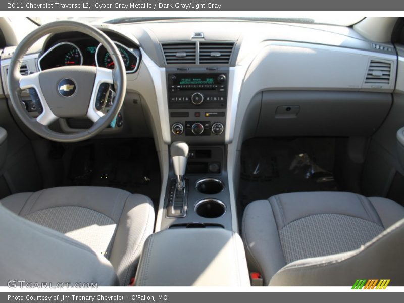 Cyber Gray Metallic / Dark Gray/Light Gray 2011 Chevrolet Traverse LS