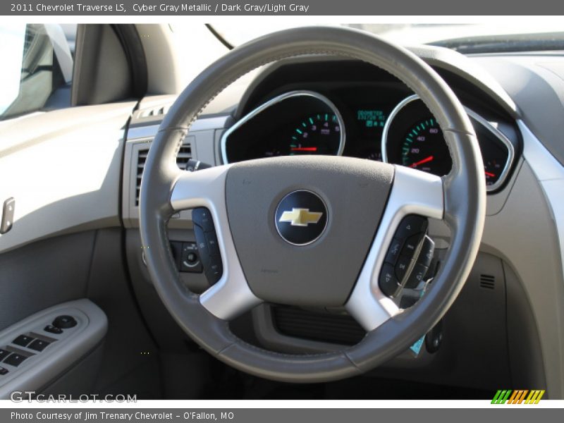 Cyber Gray Metallic / Dark Gray/Light Gray 2011 Chevrolet Traverse LS