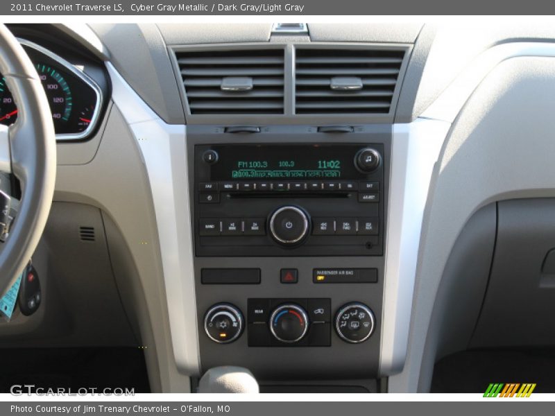 Cyber Gray Metallic / Dark Gray/Light Gray 2011 Chevrolet Traverse LS