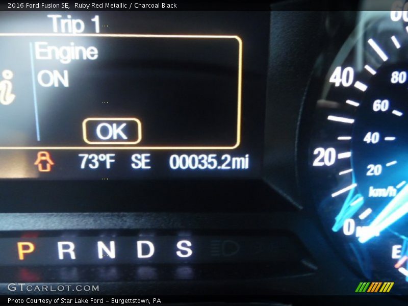 Ruby Red Metallic / Charcoal Black 2016 Ford Fusion SE