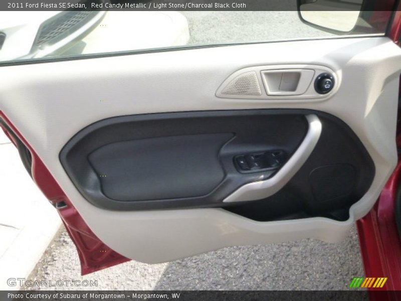 Red Candy Metallic / Light Stone/Charcoal Black Cloth 2011 Ford Fiesta SE Sedan