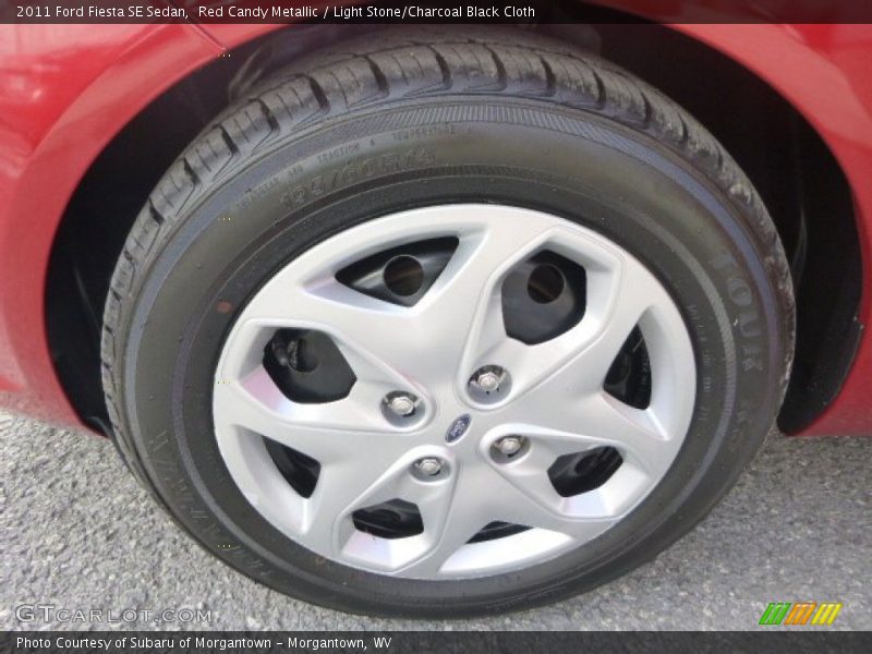 Red Candy Metallic / Light Stone/Charcoal Black Cloth 2011 Ford Fiesta SE Sedan