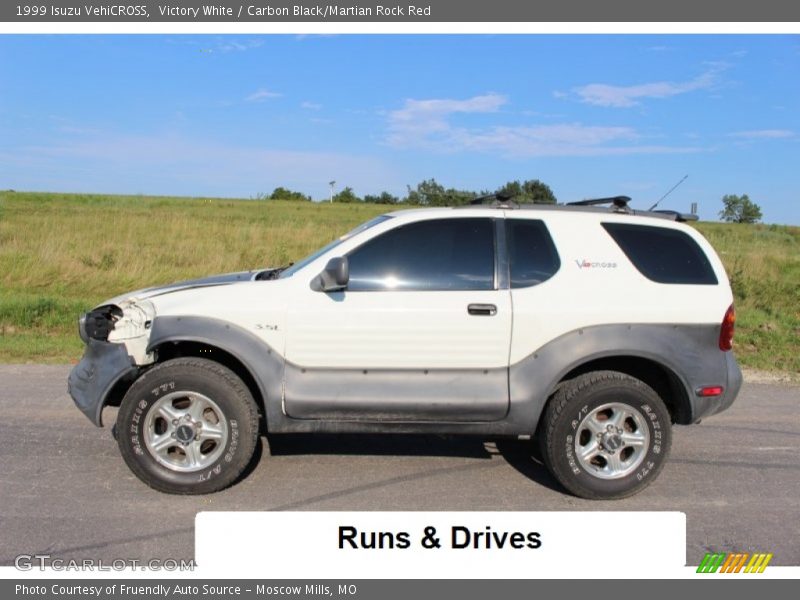 Victory White / Carbon Black/Martian Rock Red 1999 Isuzu VehiCROSS