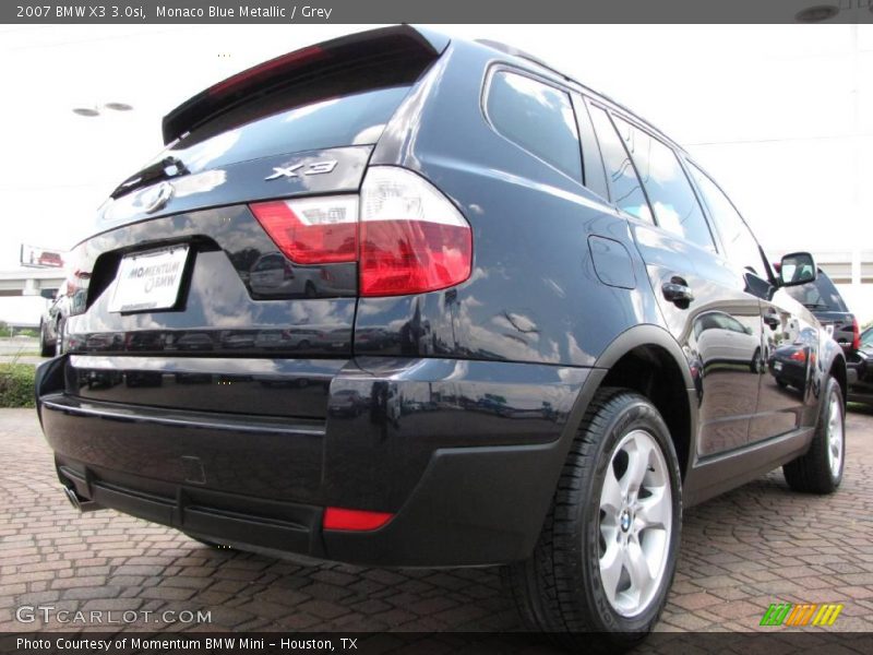 Monaco Blue Metallic / Grey 2007 BMW X3 3.0si