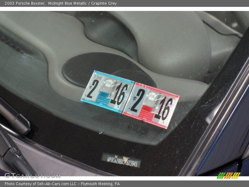 Midnight Blue Metallic / Graphite Grey 2003 Porsche Boxster