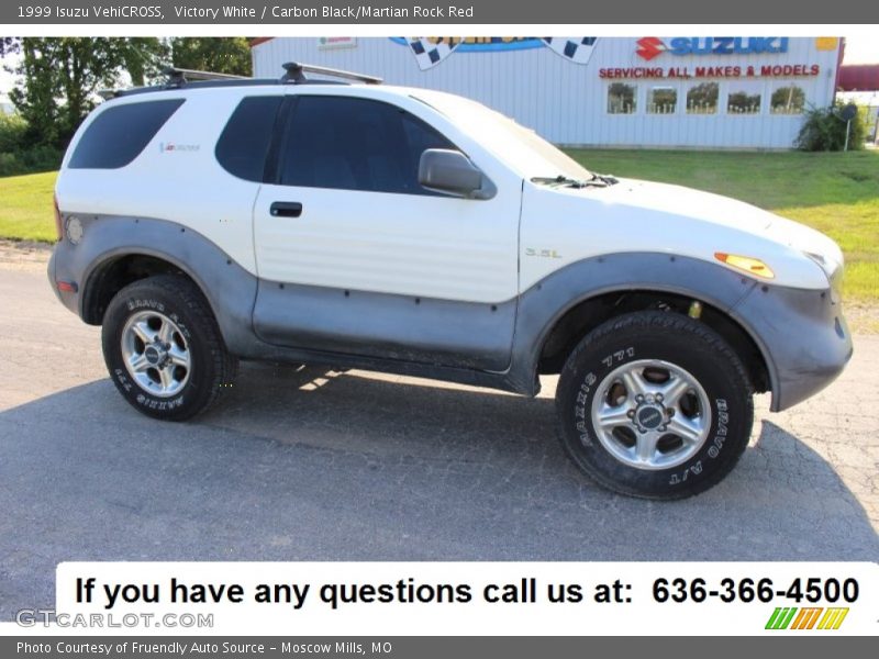Victory White / Carbon Black/Martian Rock Red 1999 Isuzu VehiCROSS