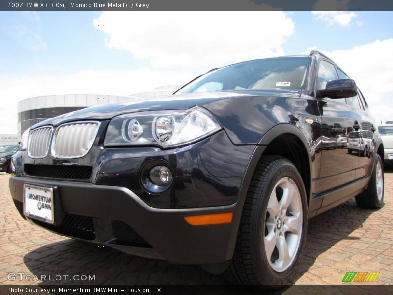 Monaco Blue Metallic / Grey 2007 BMW X3 3.0si