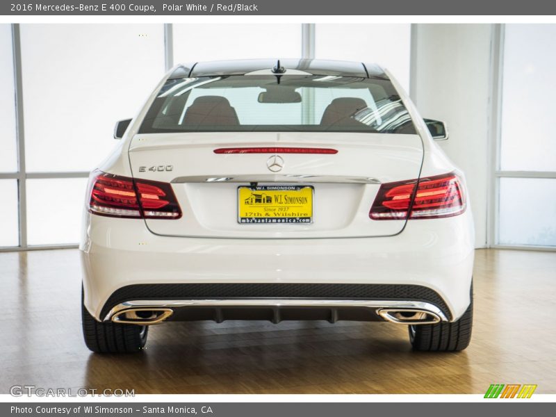 Polar White / Red/Black 2016 Mercedes-Benz E 400 Coupe
