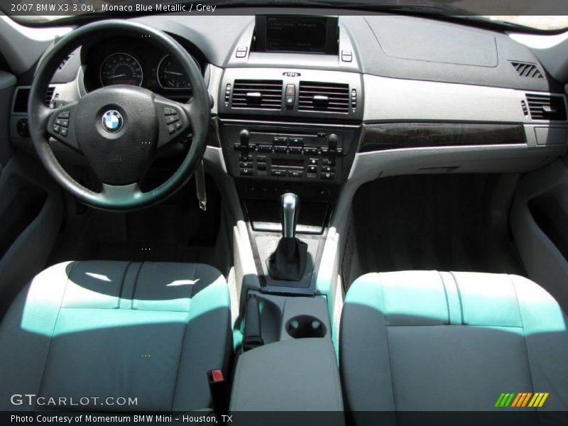 Monaco Blue Metallic / Grey 2007 BMW X3 3.0si