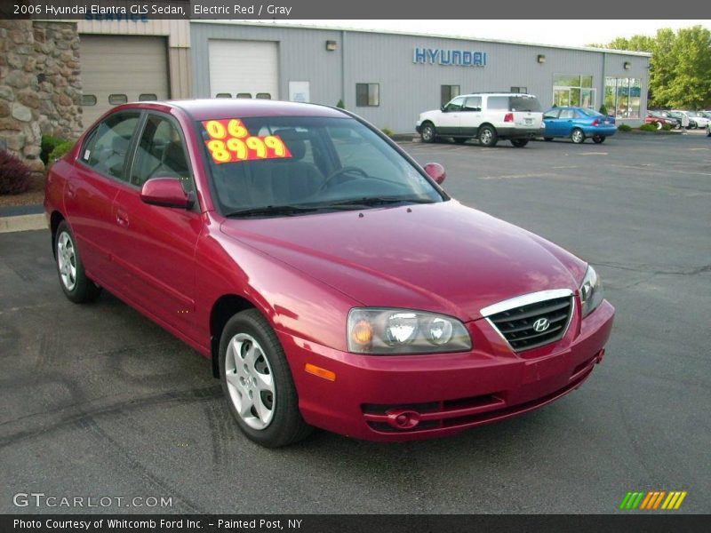 Electric Red / Gray 2006 Hyundai Elantra GLS Sedan