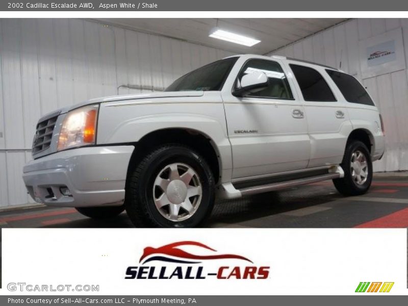 Aspen White / Shale 2002 Cadillac Escalade AWD