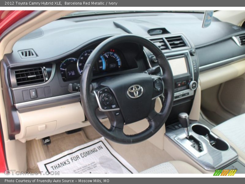 Barcelona Red Metallic / Ivory 2012 Toyota Camry Hybrid XLE