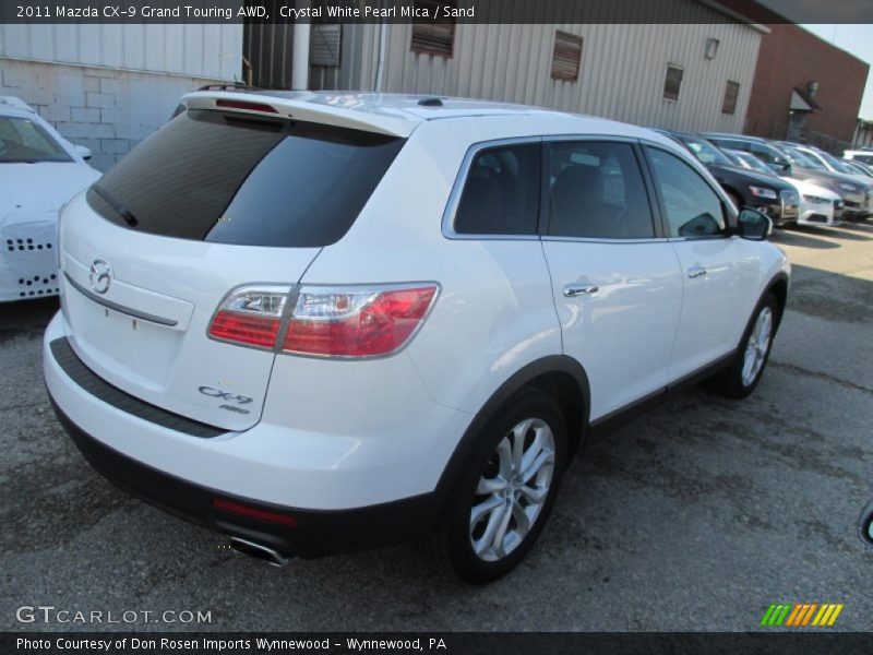 Crystal White Pearl Mica / Sand 2011 Mazda CX-9 Grand Touring AWD