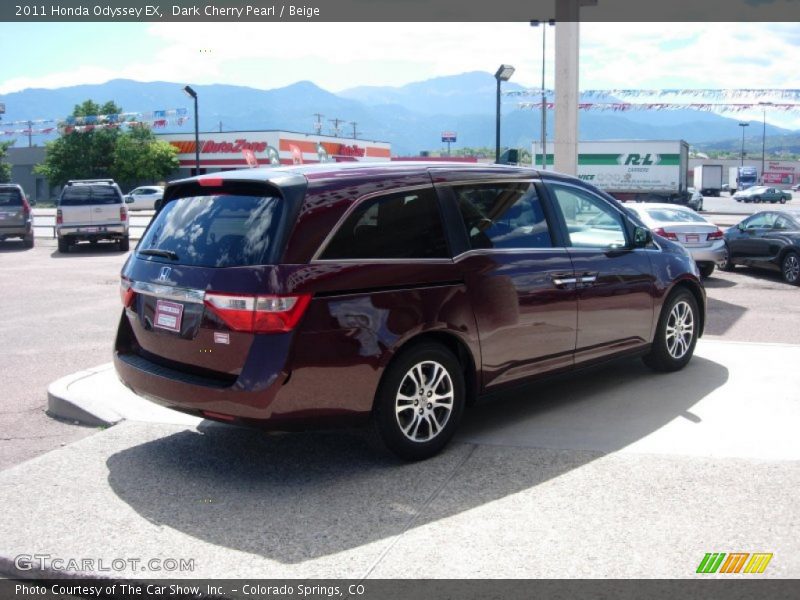 Dark Cherry Pearl / Beige 2011 Honda Odyssey EX