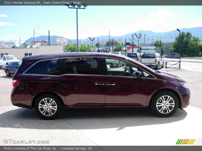Dark Cherry Pearl / Beige 2011 Honda Odyssey EX
