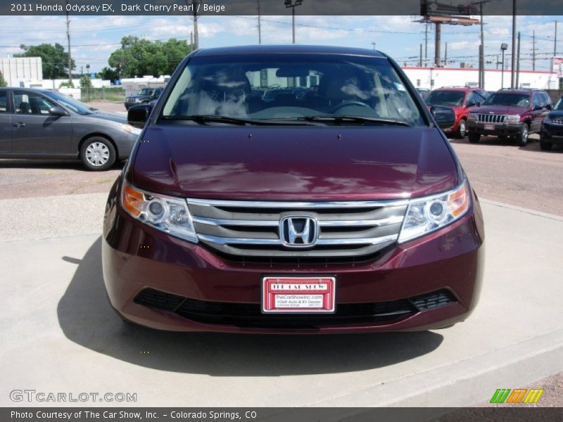 Dark Cherry Pearl / Beige 2011 Honda Odyssey EX