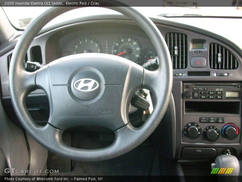 Electric Red / Gray 2006 Hyundai Elantra GLS Sedan