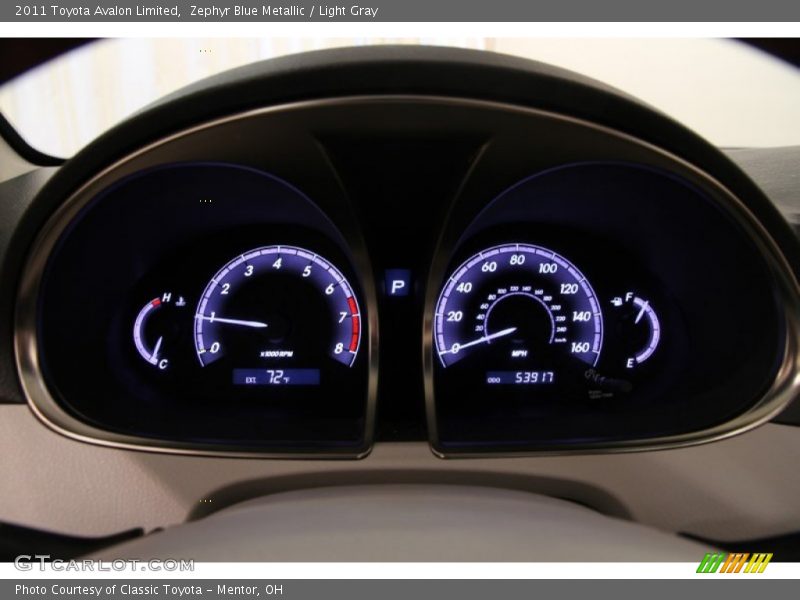 Zephyr Blue Metallic / Light Gray 2011 Toyota Avalon Limited