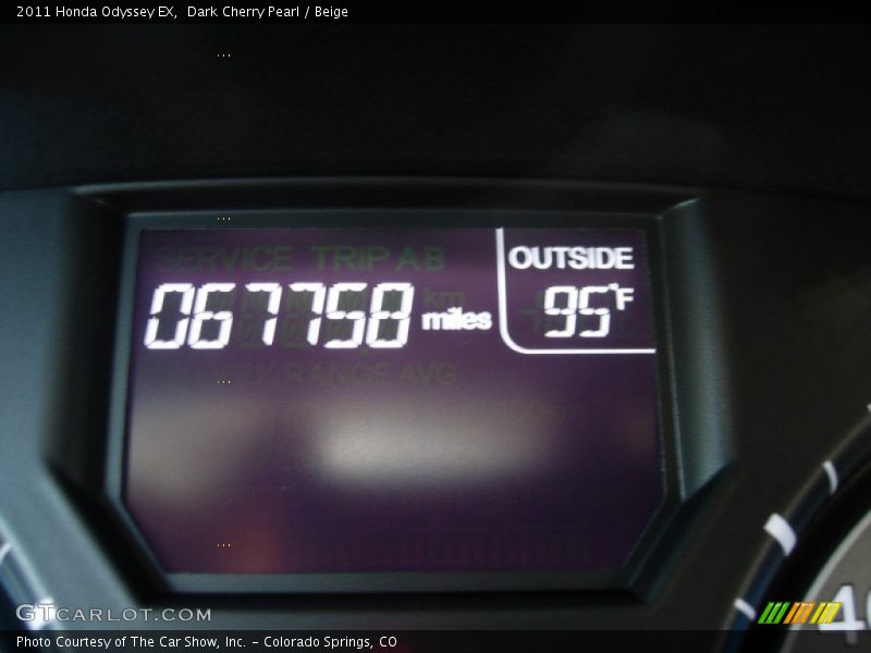 Dark Cherry Pearl / Beige 2011 Honda Odyssey EX