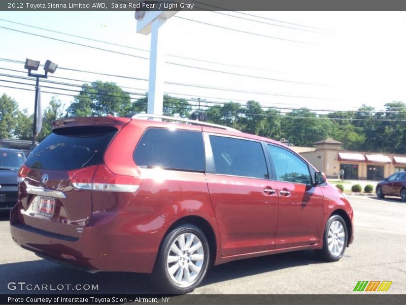 Salsa Red Pearl / Light Gray 2012 Toyota Sienna Limited AWD