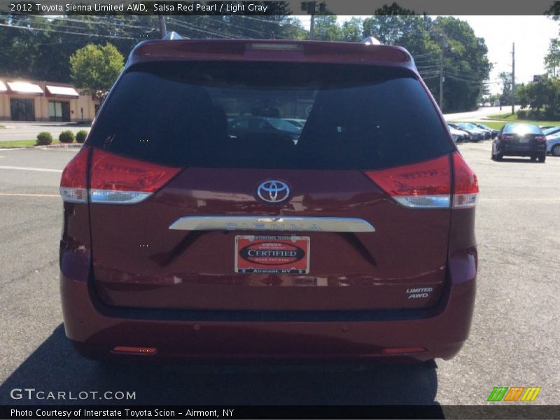 Salsa Red Pearl / Light Gray 2012 Toyota Sienna Limited AWD