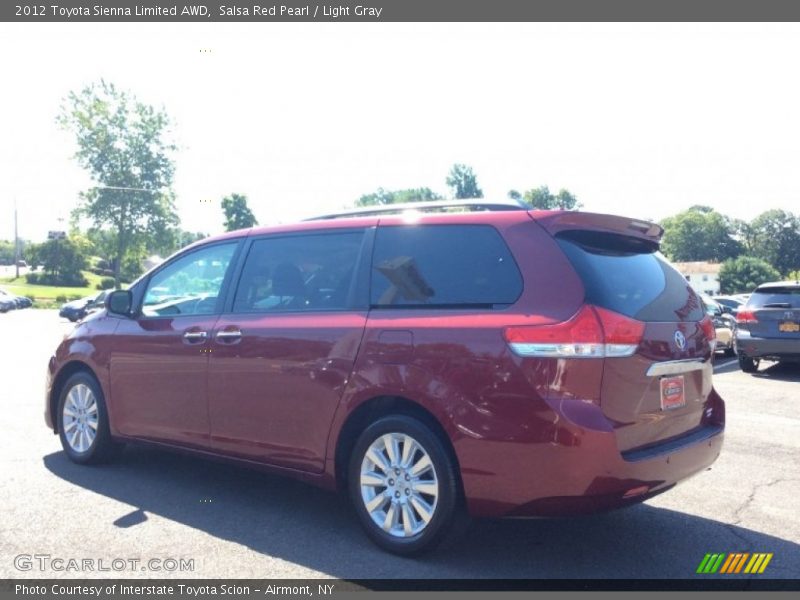 Salsa Red Pearl / Light Gray 2012 Toyota Sienna Limited AWD