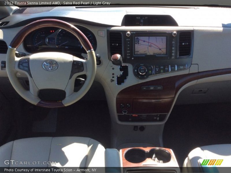 Salsa Red Pearl / Light Gray 2012 Toyota Sienna Limited AWD